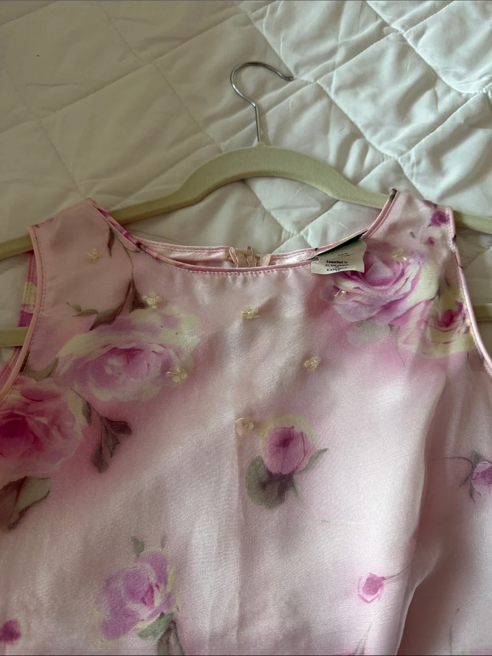 Rare Editions Pink Floral A-Line Sleeveless Dress